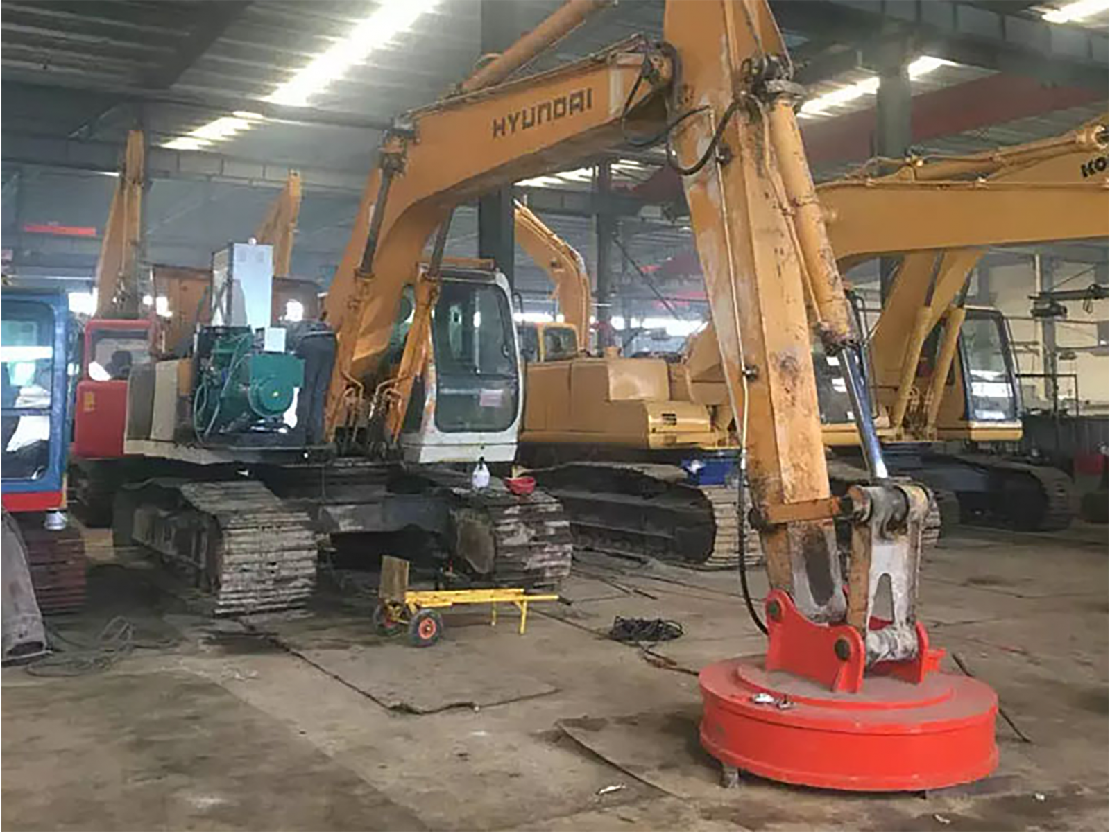 แม่เหล็กไฟฟ้า ติดแบคโฮ